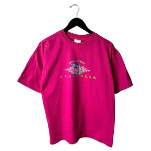 Dolphins Heads Resort Australia T Shirt Vintage 90s Medium M Adult Pink Graphic